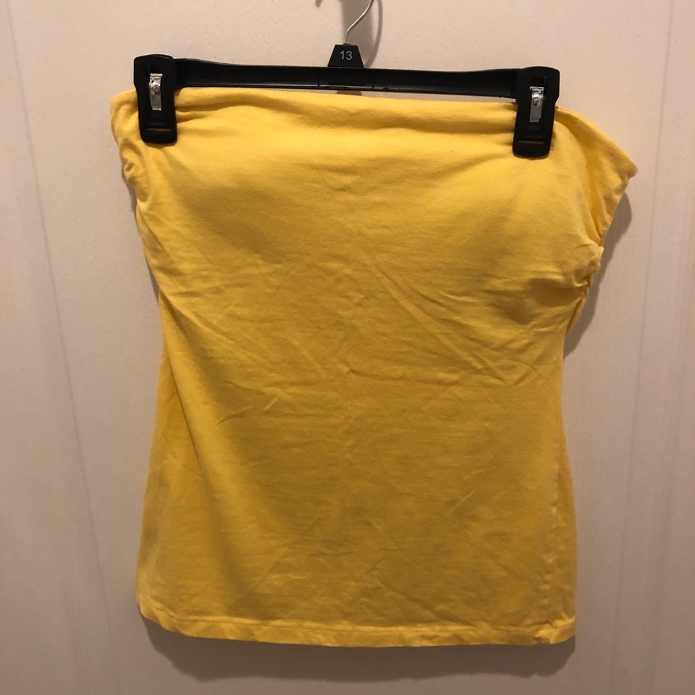 Yellow Strapless Shirt